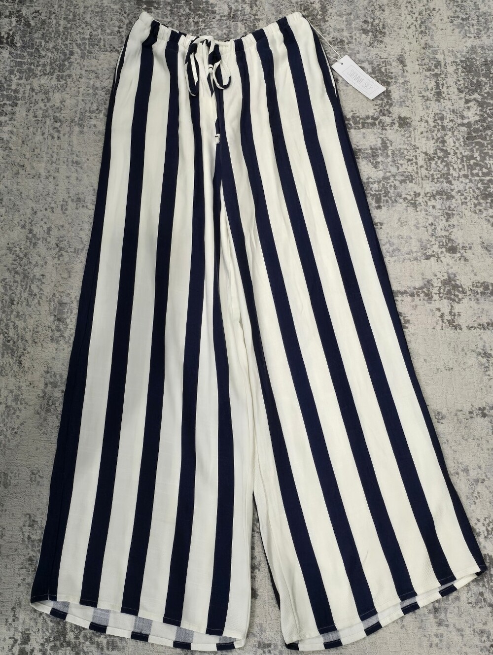 NWT Navy & White Striped Pants
